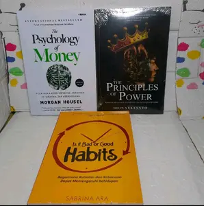 Paket 3 Buku Psychology of Money | The Principles of Power | Is't Bad or Good Habits Best seller Motivasi