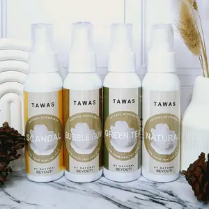 PAKET ISI 4 Tawas Deodorant Spray Penghilang Bau Badan dan Ketiak Hitam Memutihkan Ketiak 100ml cair