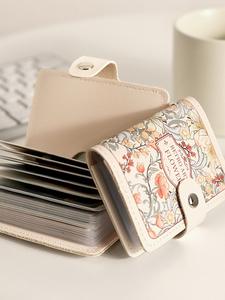 Cartera tarjetero para mujeres con ranuras múltiples y gran capacidad, organizador compacto y elegante de tarjetas de identificación para negocios