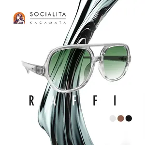 【Raffi Kacamata (Buy 1 Get 5)】【Eksklusif & Premium Gift Box】 Kacamata hitam wanita/ Sunglasses/ Titanium/UV /Produk Baru/ Kacamata Fashion/ Tanpa Bingkai/ Bingkai Penuh/ Pelindung Ultraviolet/ Versi Korea /Kualitas Tinggi /Kacamata Terpolarisasi