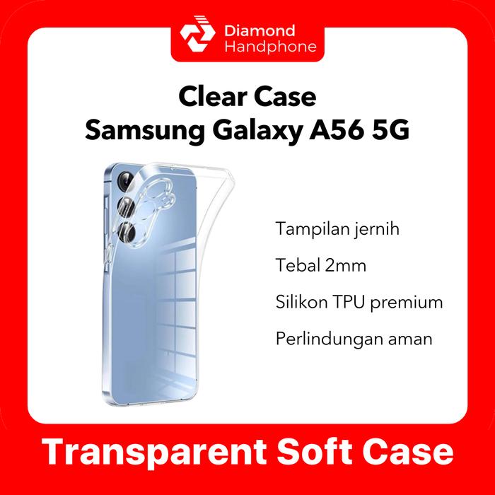 Gambar Case Samsung A56 5G Soft Clear Casing Transparent Bening Anti Kuning Airbag TPU Silikon dari Diamond Handphone Bali Kota Denpasar Tokopedia