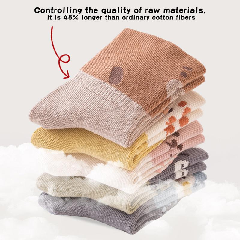 Product Introduction of 0-3Y 3Pairs/Lot Solid Color Kids Socks Soft Cotton Boys Girls Anti-slip Floor Socks Spring Autumn Children Casual Socks 12