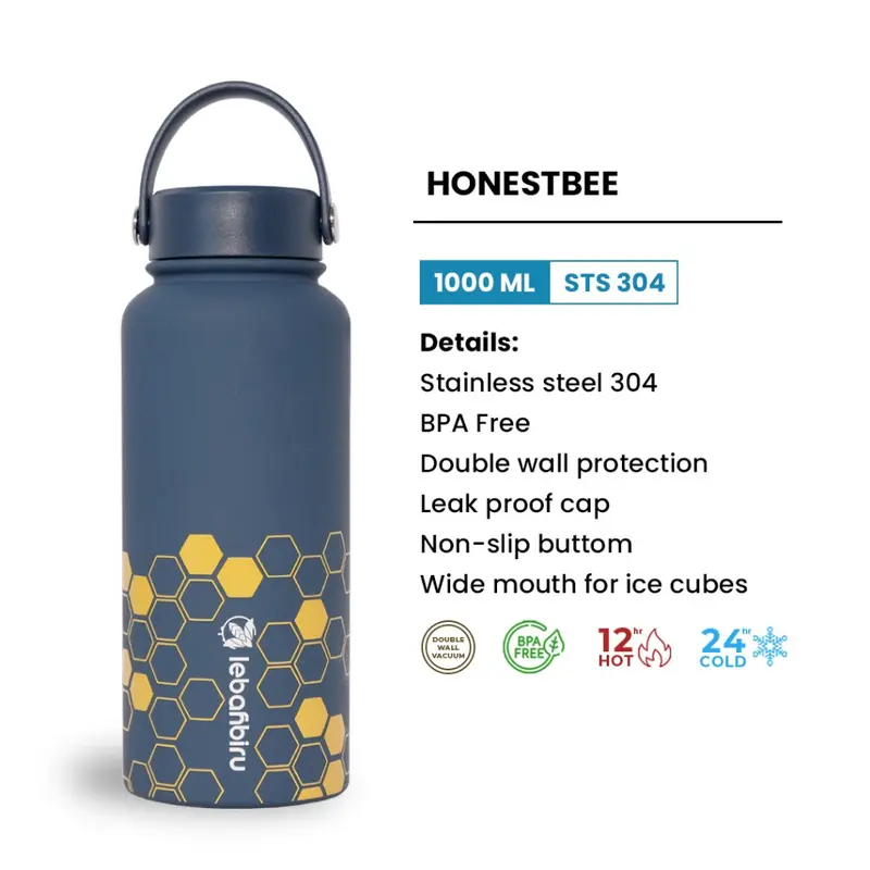 LEBAHBIRU - Tumbler Termos Honestbee 1L Stainless Steel 1
