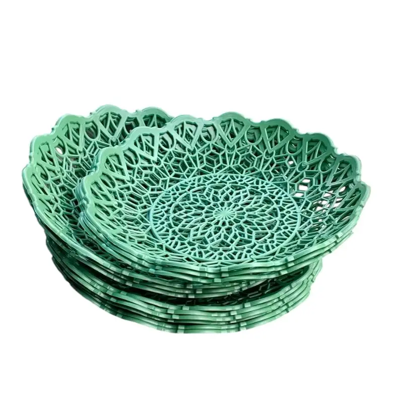 PAKET HEMAT ISI 24 PIRING ROTAN MOTIF Diamond tebal kwalitas Bagus kitchenware 3
