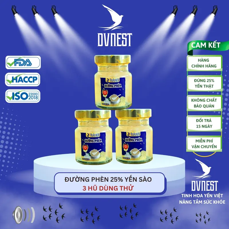 Tổ Yến Chưng Kids Vani 25% Yến Sào Thật {3 Hũ Dùng Thử x 70ml}, Có Thêm Tổ Yến Chưng Đông Trùng Hạ Thảo, Tổ Yến Chưng Đường Phèn, Tổ Yến Chưng Đường Kiêng, Yến Hũ Chưng Tiệt Trùng Mở Nắp Sử Dụng Ngay, Sản Phẩm Của Công Ty Yến Sào Đại Việt - DVNEST 5