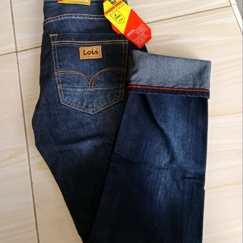 TERBARU CELANA LOIS PREMIUM, HANYA 2 WARNA ORIGINAL Jeans Biru Nyaman Denim Pria Panjang Keren Hitam Slim Cowok Slimfit Muda 1