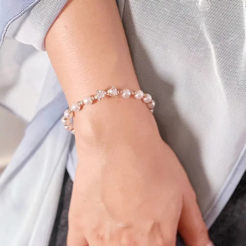 GS Aksesoris: Gelang Pearl Crystal Bermuda – Aksen Gold & Silver AKB0002 3