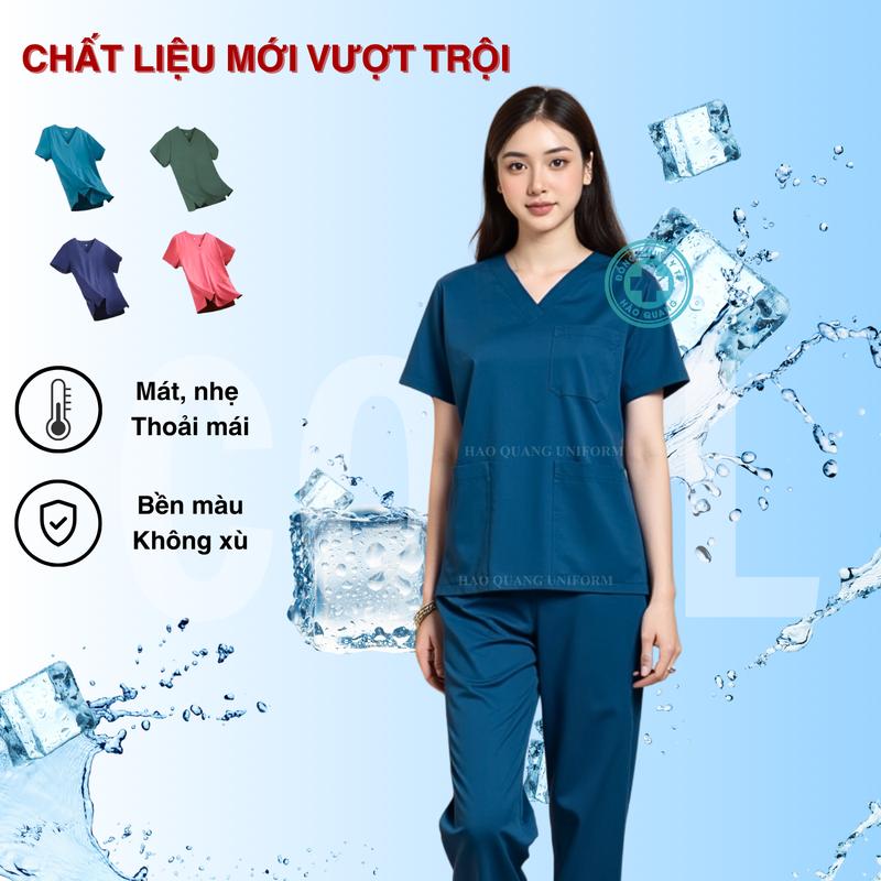 Bộ Scrubs bác sĩ Hào Quang vải Fionx siêu cấp