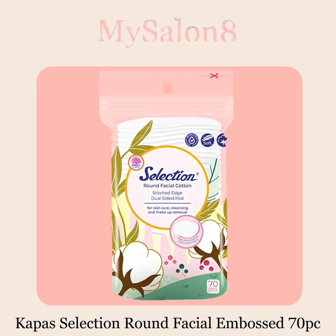 Kapas Selection Round Facial Embossed 70pc