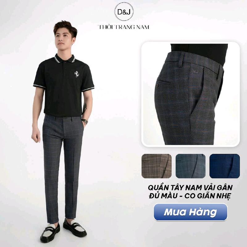  Quần Âu Nam Kẻ Caro Xanh Form Slimfit Lịch Lãm – Chất Vải Co Giãn Lên Dáng Chuẩn 