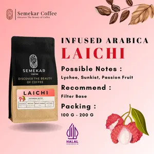 Semekar Coffee - Biji Bubuk Kopi Arabika Laichi Natural Anaerob Infused Leci Specialty Roasted