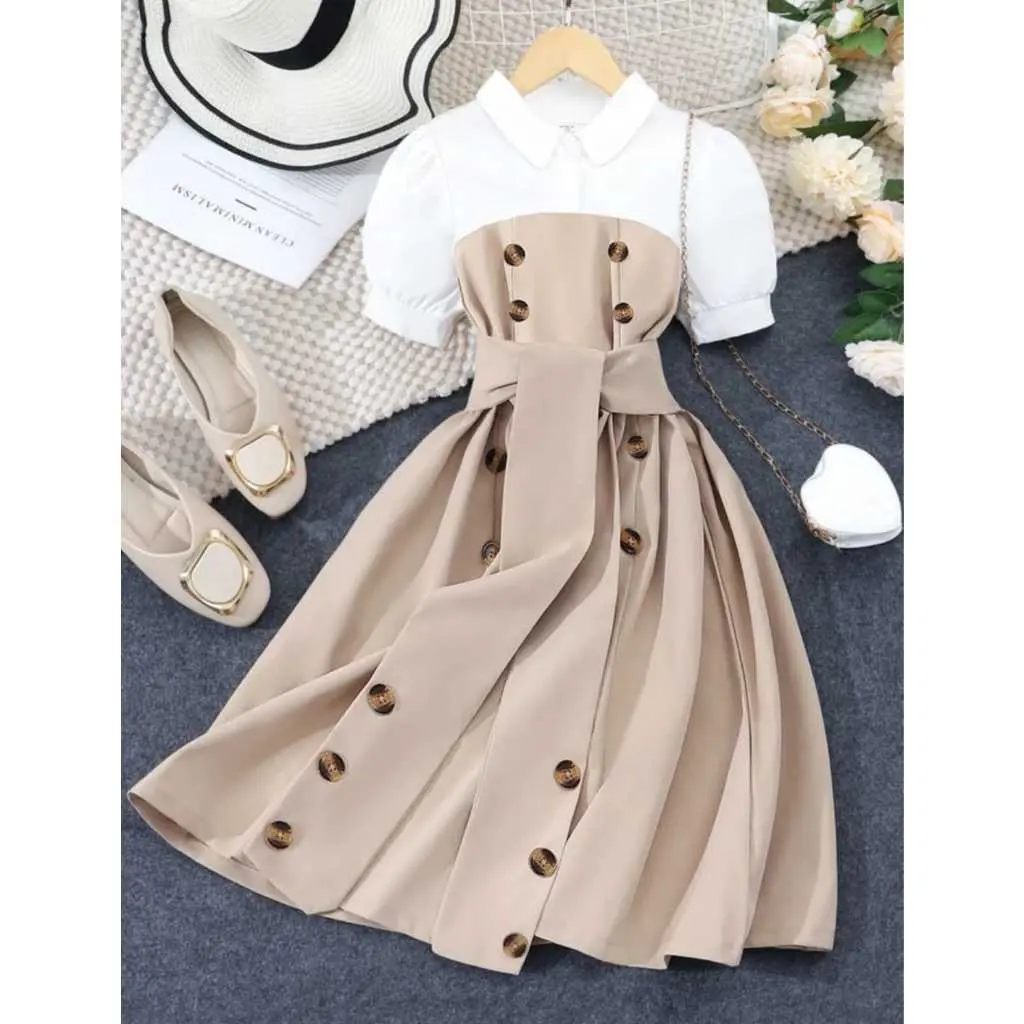 DRESS ANAK PEREMPUAN KOREA LOLY NEX 16/TERBARU/KOREA/UMUR 5-15 TAHUN/FASHION ANAK/KIDS FASHION