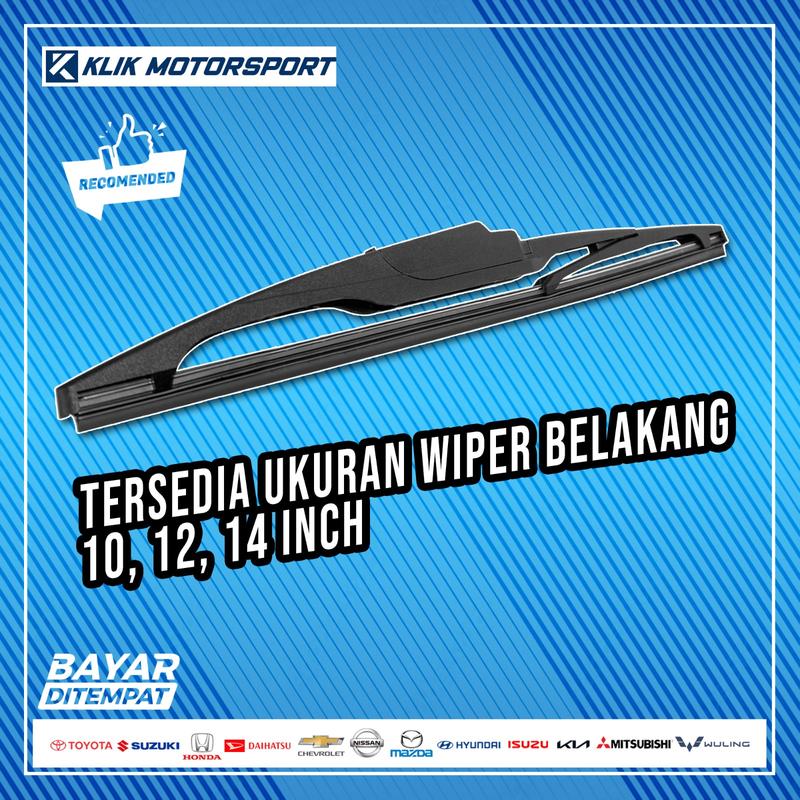 Wiper Kaca Belakang Mobil  - SUZUKI APV - Rear Wiper Karet Kaca Belakang Mobil Model OEM GRATIS 3 Adaptor 2