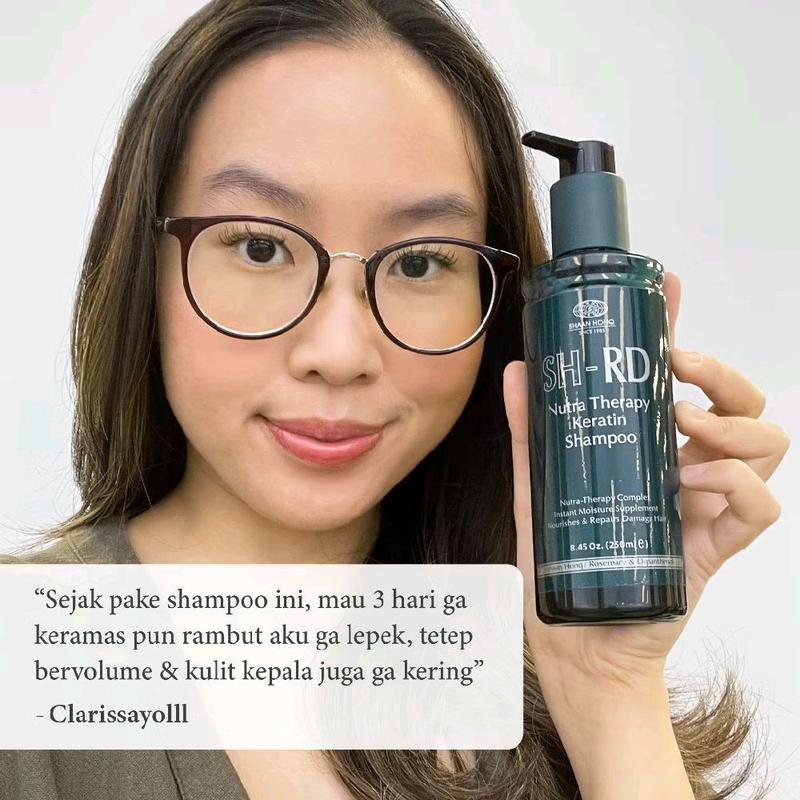 SHRD Nutra Therapy Keratin Shampoo Perawatan Rambut Rontok Lepek Oil Control Conditioner Haircare Ketombe Sampo Kering Penghitam Vitamin Extract Berminyak 5