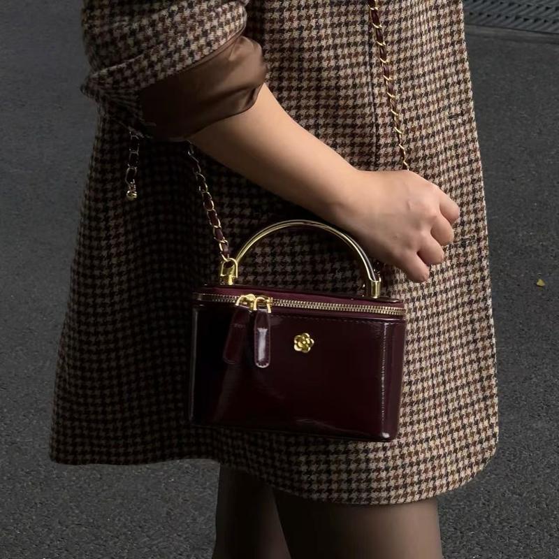  Túi Nữ Đeo Một Bên Vai Thời Trang Mới Kết Cấu Cao Cấp Da Bóng Túi Xách Hợp Xu hướng Túi Bucket Được Bảo Hiểm Bằng Sáng Chế Da 