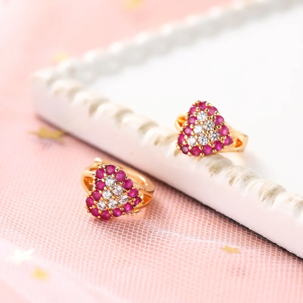 D.G.C Anting Tusuk Titanium Anti Karat Mewah Rose Gold Anting Hoop Anting Anting Wanita Murah D576