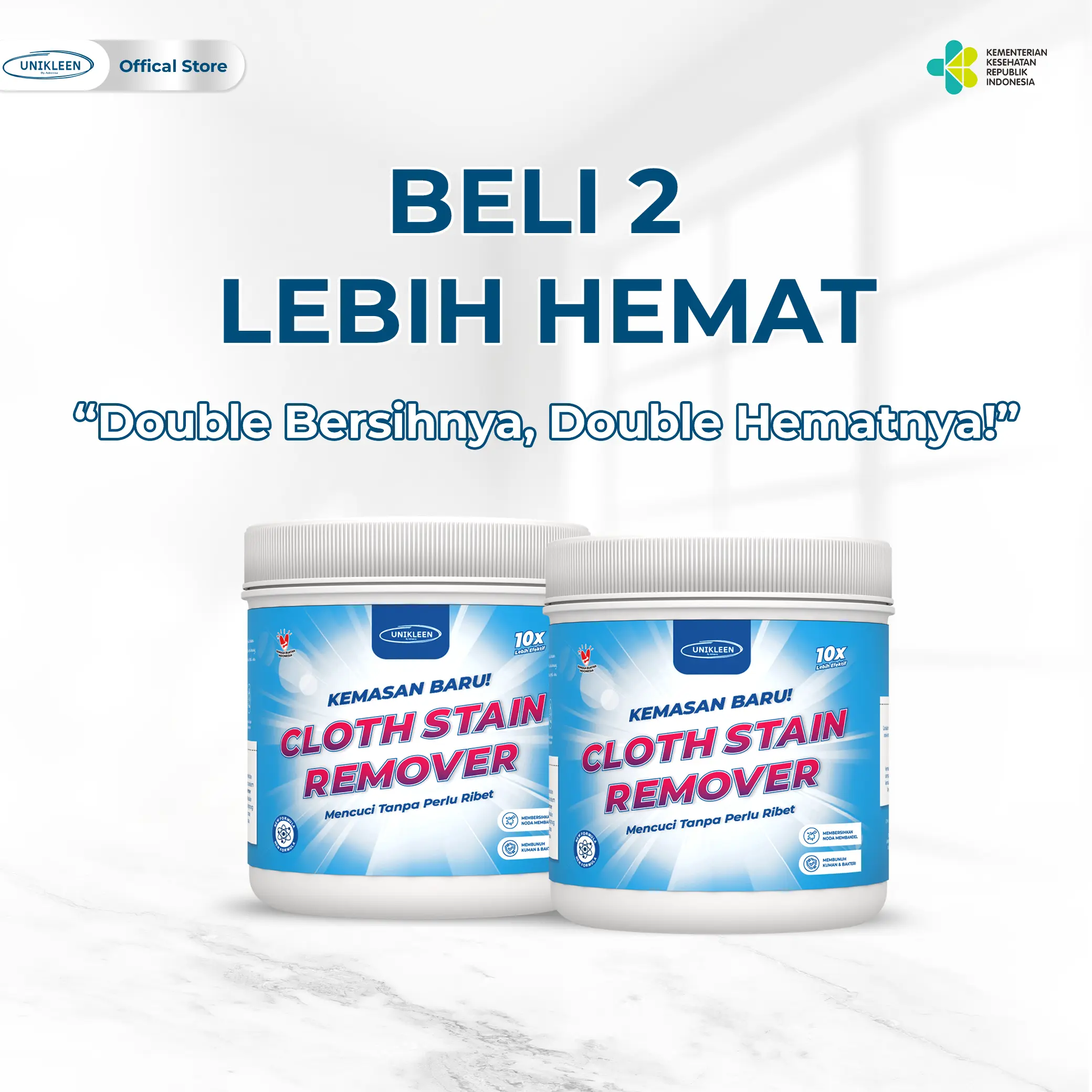 UNIKLEEN BELI 2 LEBIH HEMAT cloth stain remover detergen penghilang noda Kain membandel