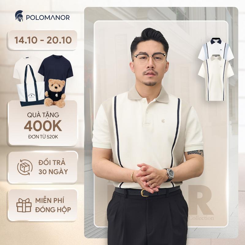 Áo polo nam cao cấp NIVIX, BST SÁNH ĐÔI, vải cá sấu cotton interlock, thanh lịch, sang trọng - POLOMANOR