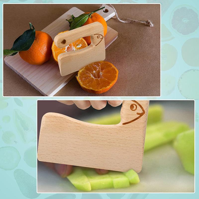 Product Introduction of 1PC Wooden Knife Cooking Safety Cut Fruits Vegetables Kitchen (WeiKitchen) 19