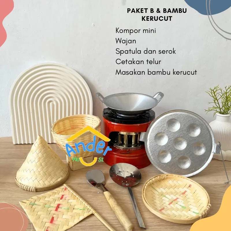 Mainan Anak Anak Alat Masak Mini Paket B + Bambu Set Toys Permainan mainana nakperempuan 0