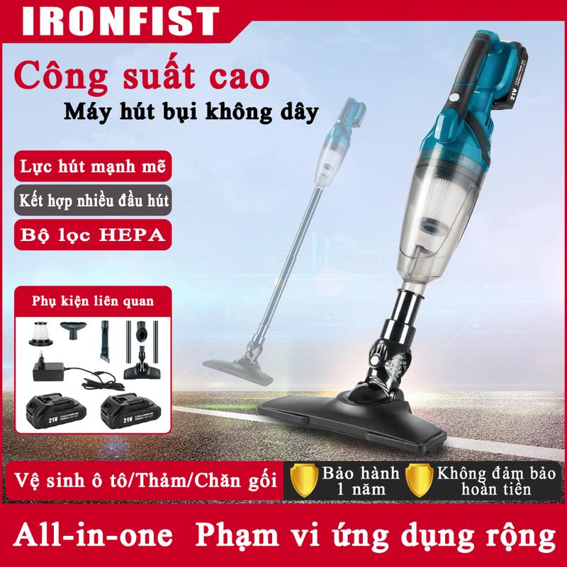 IRONFIST Máy hút bụi cầm tay không dây, công suất cao, khả năng làm sạch siêu việt, lực hút 12000Pa pin lithium, đa chức năng và dễ sử dụng, dễ tháo rời và vệ sinh, thích hợp cho ô tô, nhà ở, xưởng, lông thú cưng, thảm và loại bỏ mạt bụi