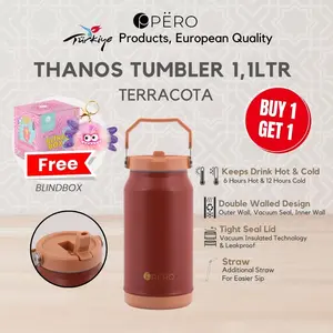 [Exclusive Jordi Onsu Buy 1 Get 1] Pero Bundling Thanos Tumbler 1180 ML + Blind Box / Tumbler Stainless / Tahan Panas Dingin