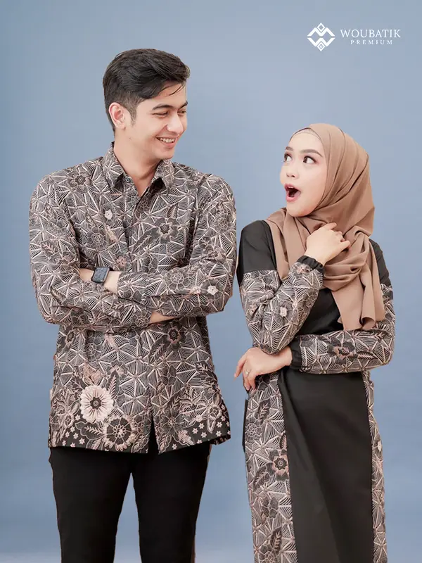 WOUBATIK PREMIUM - Gamis Batik Syar'i Ria Ricis Dan Teuku Ryan KP 281 0