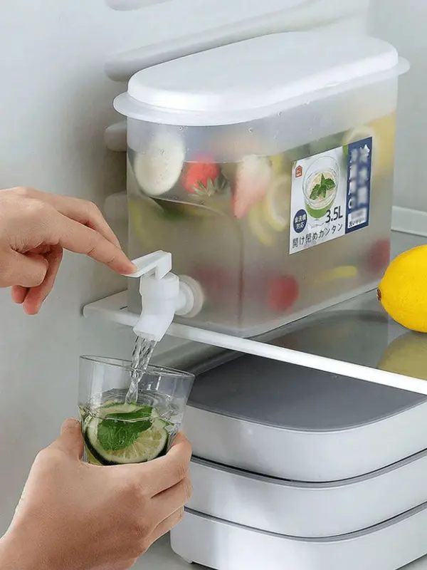 Dispenser Air Minum 3.5L Tempat Pitcher Teko Kran Kulkas Mini Portable 4