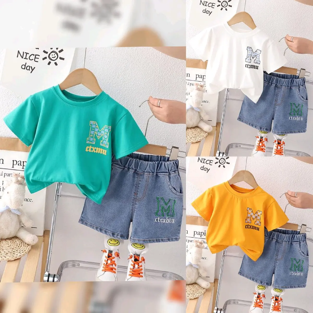 SETELAN ANAK PRINTING JEANS /SETELAN ANAK ANAK PREMIUM/SET ANAK UMUR 3-5 TAHUN  FULL PRINTING MOTIF JEANS