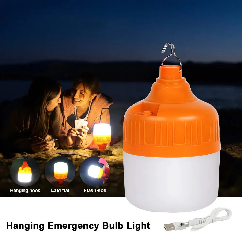 【Alpha Borong】Portable Lantern Bulb Camping Light Outdoor LED Bulb USB Rechargeable High Power Emergency Light Bulb Night Light