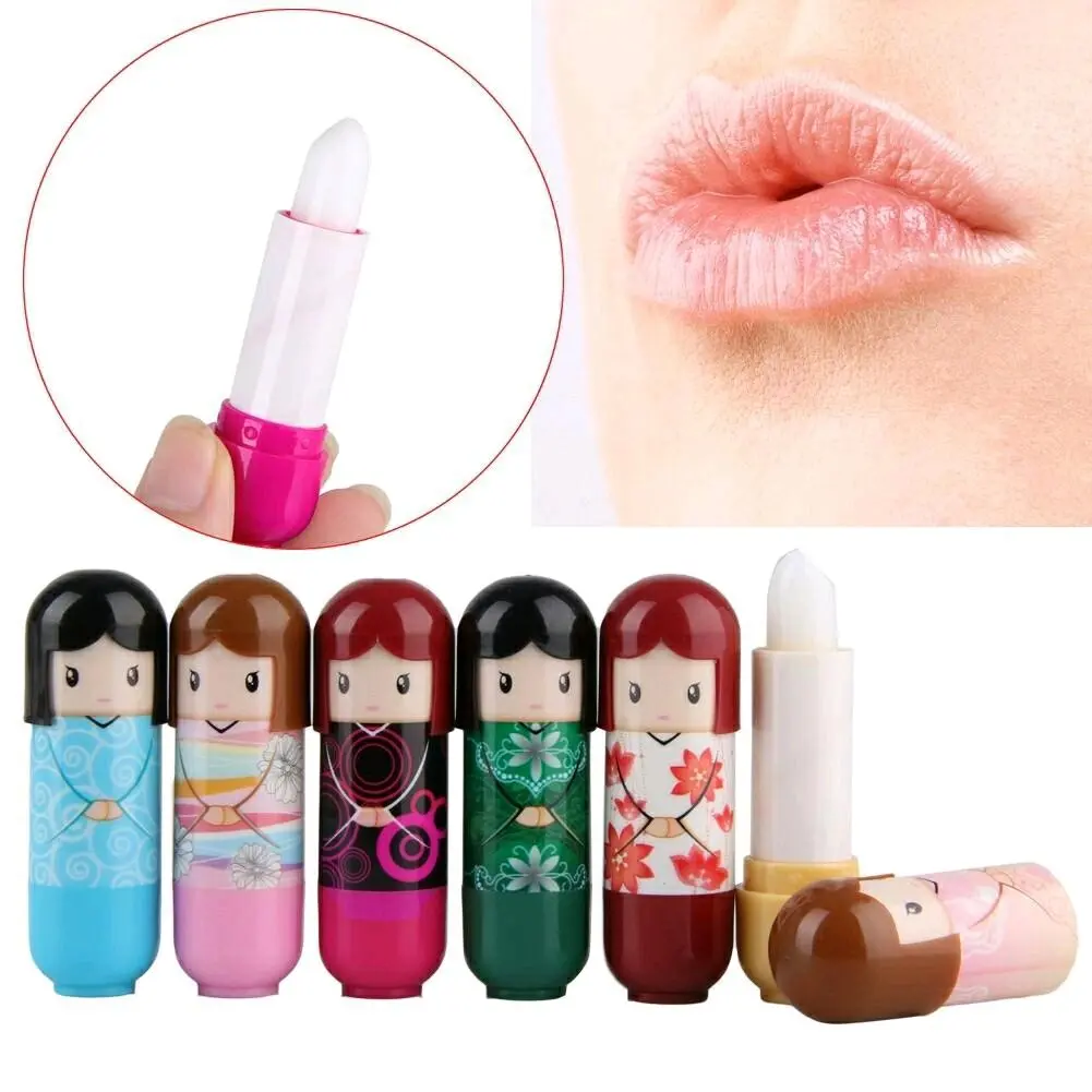 [Satu Pcs] Lipbalm Kimono Doll Pelembab Bibir Pink Harajuku Lip Balm