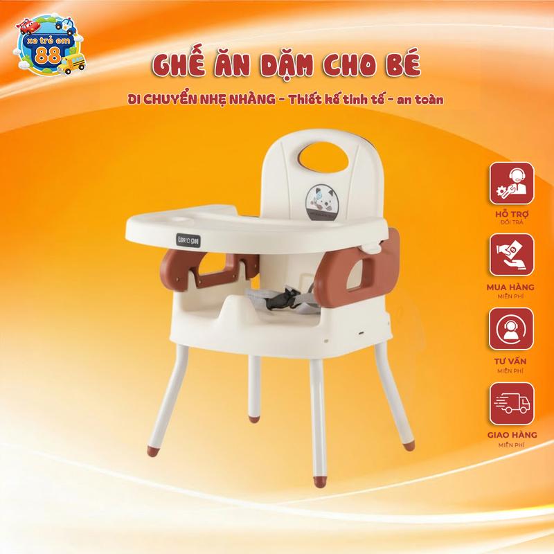 Ghế ăn dặm mã 518 gấp gọn đa năng 3in1 có dây đai an toàn mặt bàn ăn tháo rời tiện lợi Cho Bé xe tập xe tập xe tập xetap dichobe