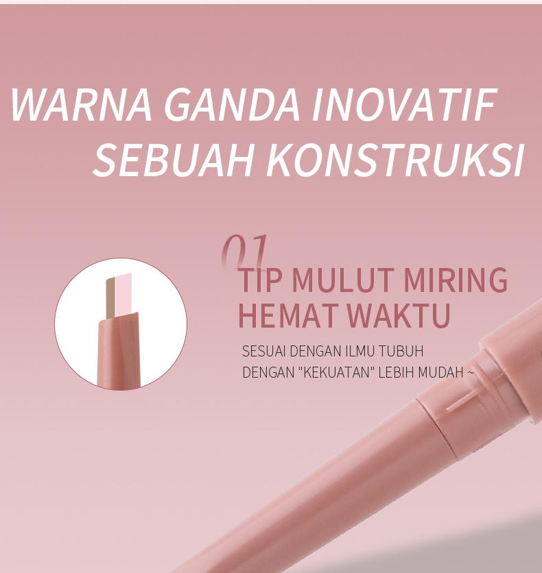 Penyorot bawah mata 2-in-1, tahan air dan tahan keringat, dua ujung, menggabungkan penyorotan dan pencerahan dalam satu.