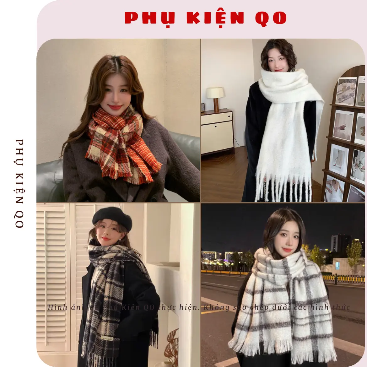 [XẢ KHO] Khăn Quàng Cổ Noel - Khăn Choàng Cổ Ấm Áp Phong Cách Vintage K25