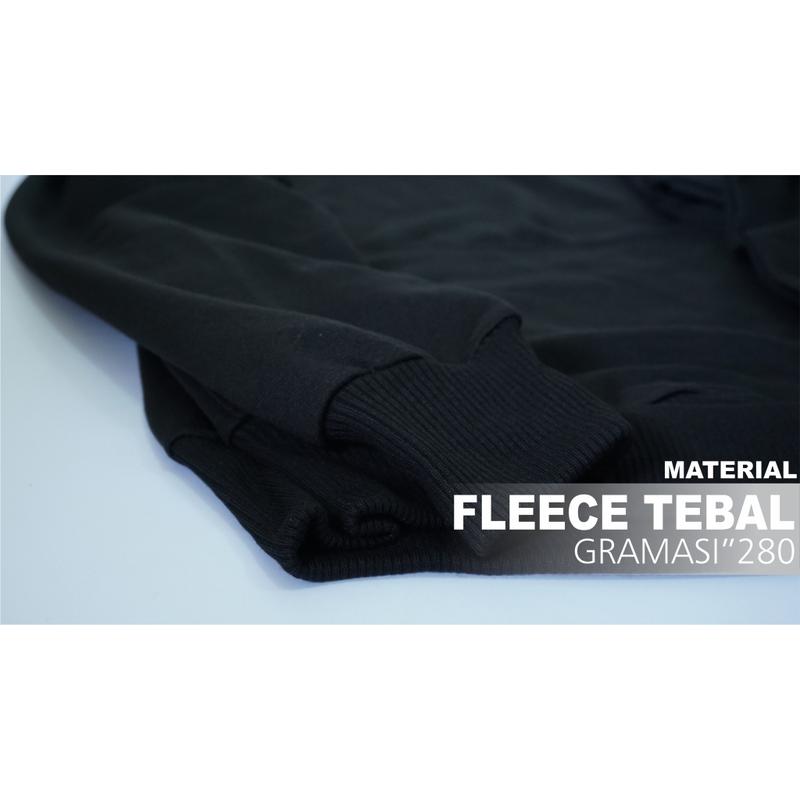 Celana Panjang Cargo Bahan Fleece Motif Friend Don't Lie Cargo Fleece Long Pants Celana Panjang Flecee Pria Wanita Warna Hitam Model Skena 6