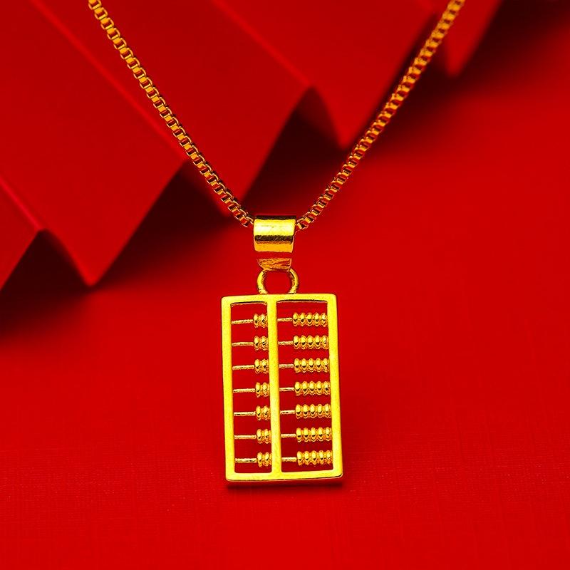 Product Introduction of SS24 Abacus Pendant Female Lucky Necklace 14