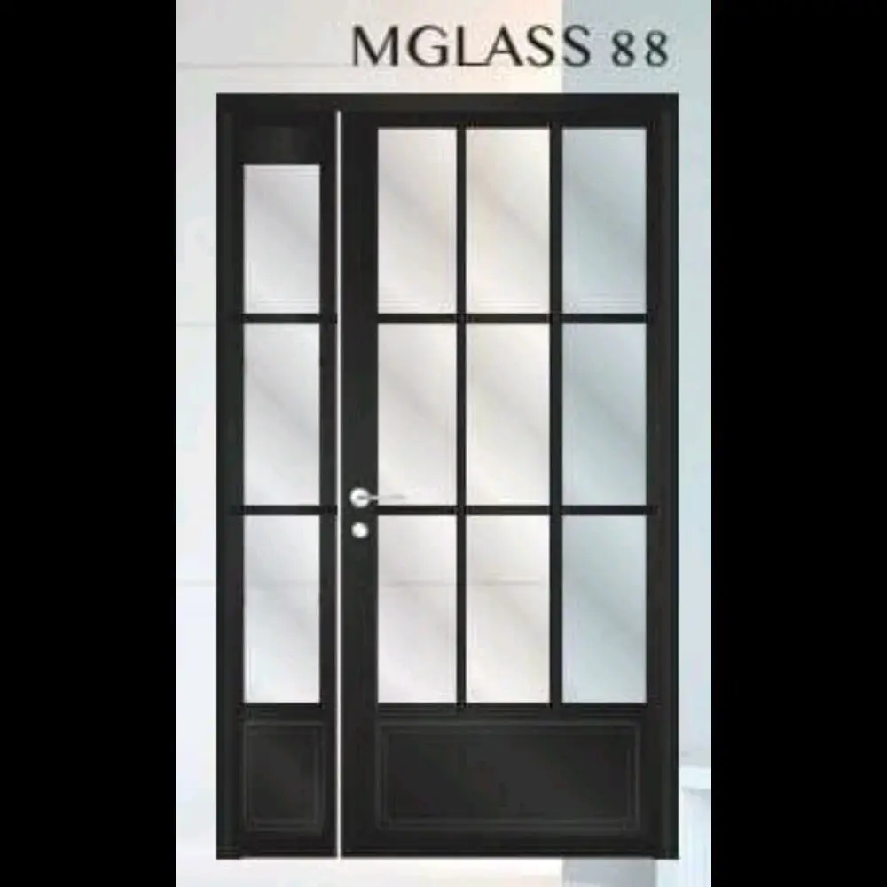 Luxurious Tempered Clear Glass Gate with Wainscoting Bottom Panel