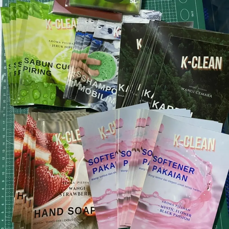CETAK STIKER LABEL KEMASAN PER 10 PCS -  STICKER UKURAN 15CM X 10CM BAHAN CHROMO GLOSSY / HVS 4