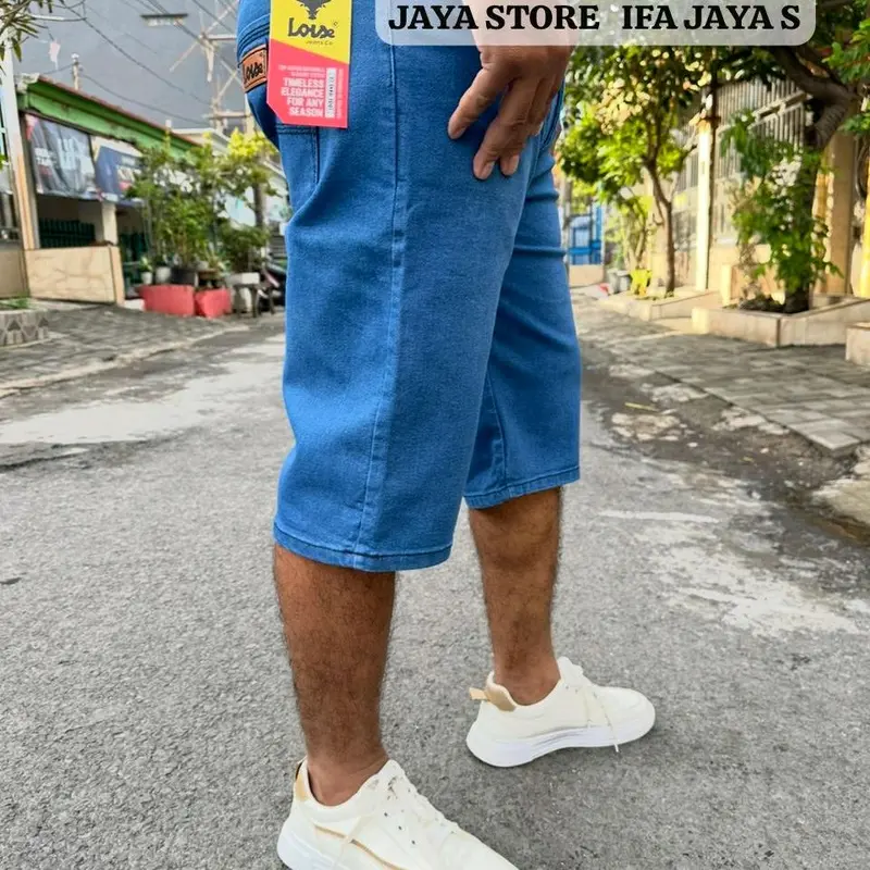 Celana Pendek Pria Melar - Celana Pendek Jeans Pria Biru Melar - Celana Pendek Jeans Hitam Melar - Celana Pendek Jeans 27-38 Celana Pendek Jeans Pria - Celana Pendek Jeans Biru Denim Soft Stretch Dewasa 8