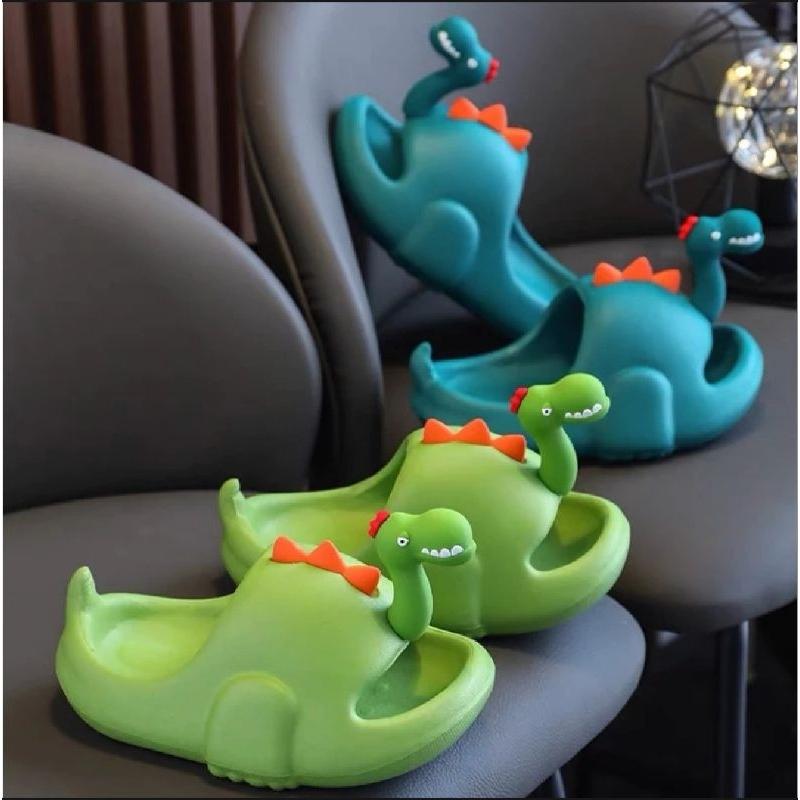 Sendal Selop Anak Sandal Dinosaurus 3D Anak Laki/Cewek Sandal Karet Nyaman Pake Anti Licin 1