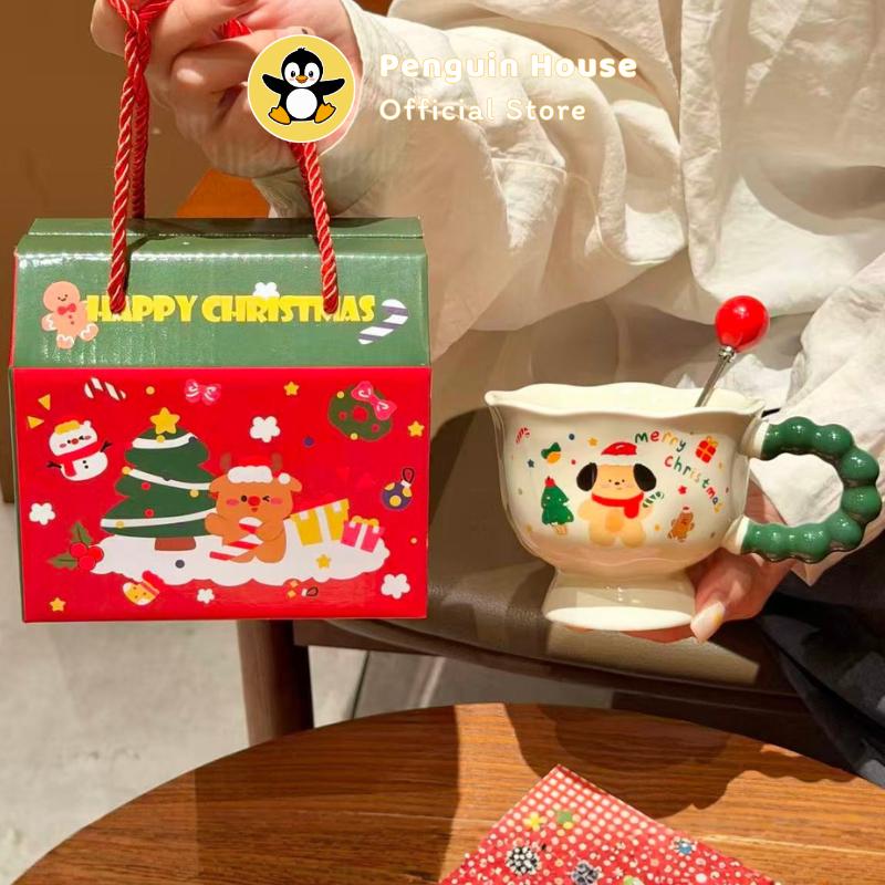 Penguin Cốc sứ Noel Set ly sứ quà tặng ý nghĩa dành cho người yêu bạn bè và người thân mùa giáng sinh