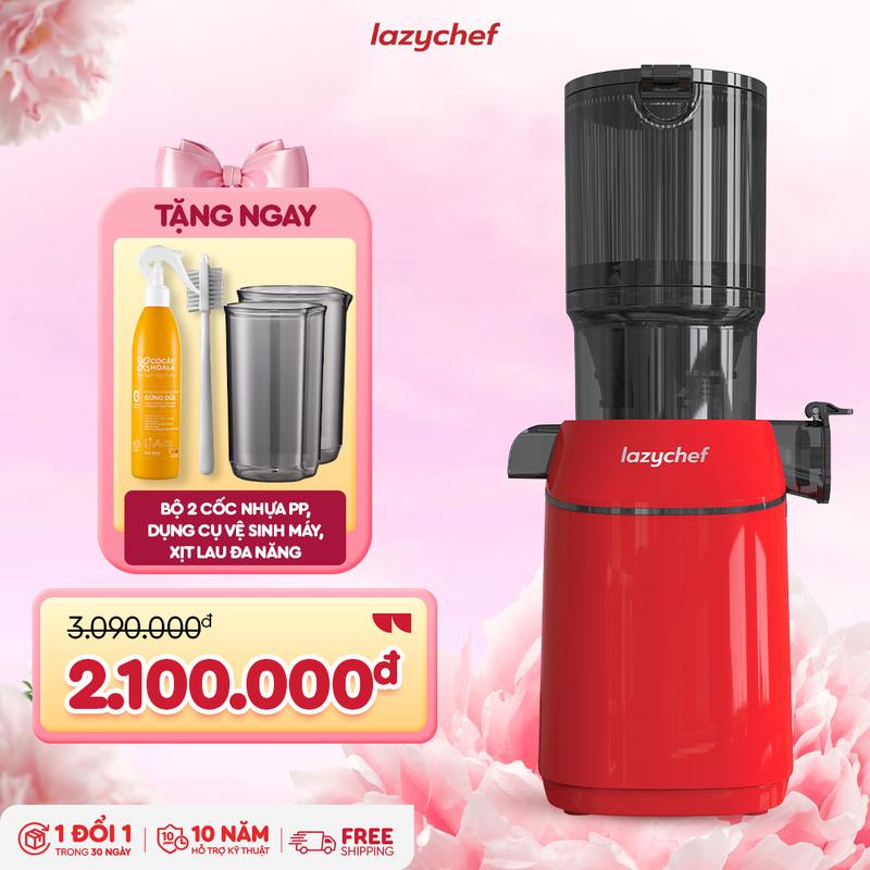 [HOT] Máy Ép Chậm Nguyên Quả 3S Lazychef 200W Dòng Premium - Máy Ép Trái Cây, Làm Kem, Tháo Lắp 3 Giây, Công Nghệ Ép Lạnh,Bảo Hành 12 Tháng, Hỗ Trợ Kỹ Thuật 10 Năm Xay Sinh Tố