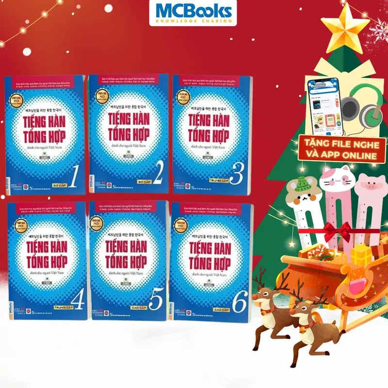 Sách Combo Tiếng Hàn Tổng Hợp Dành Cho Người Việt Nam Tập 1-6 - Giáo Trình Kèm Sách Bài Tập