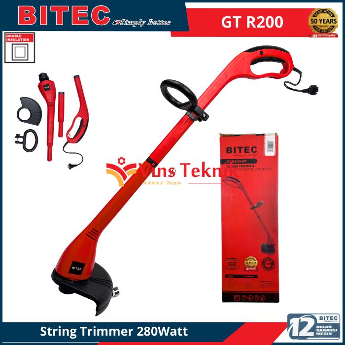 Gambar BITEC GT R200 Mesin Potong Rumput Senar String Grass Trimmer 280Watt GTR200 dari Vins Teknik Bekasi Kota Bekasi Tokopedia