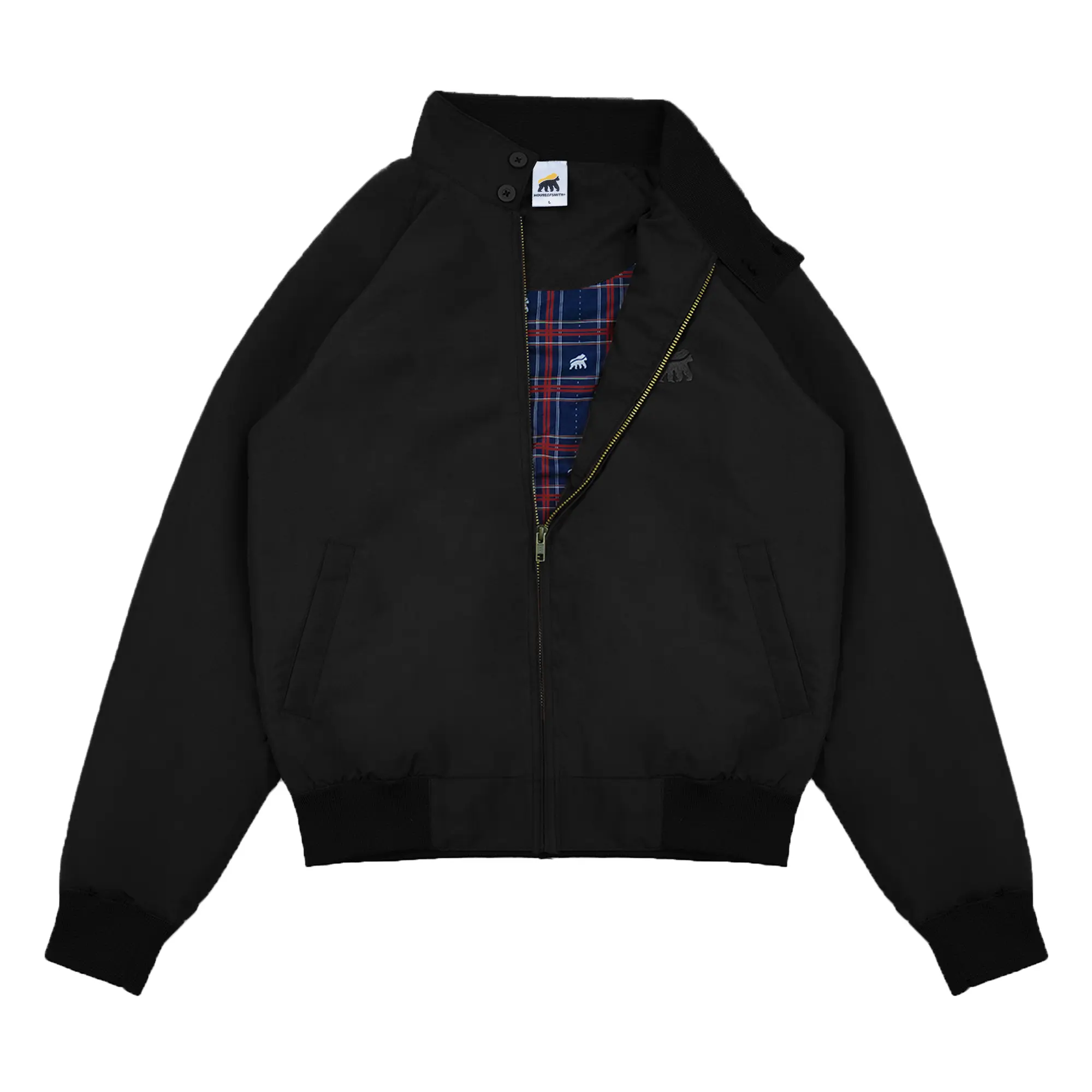 House of Smith Harrington Jacket Hangor Black #6 - Jaket Harrington Pria Hitam