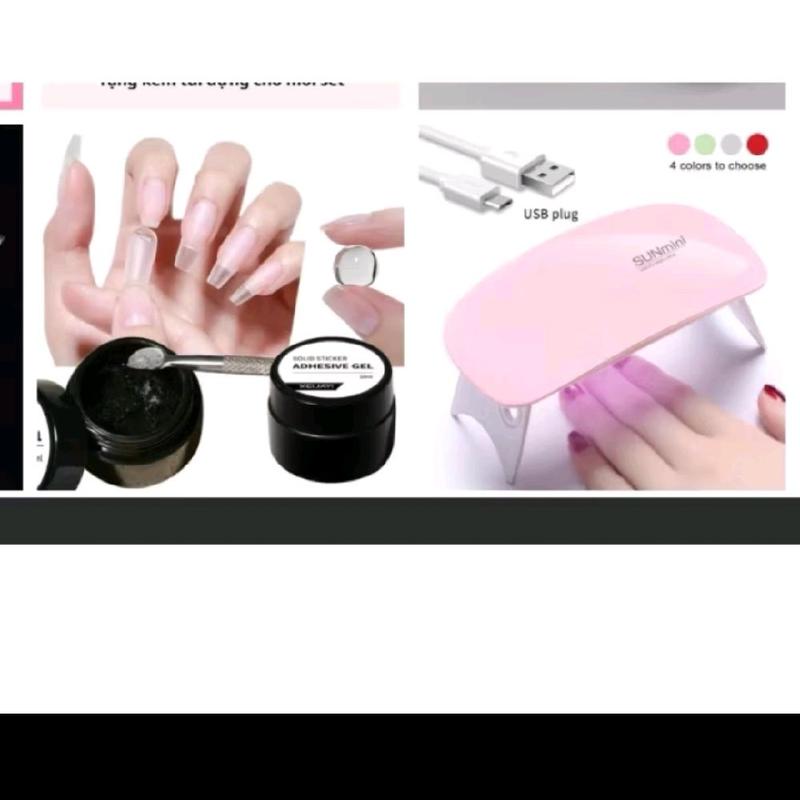 Set máy hơ Sun mini và gel định hình 10ml gắn móng siêu chắc