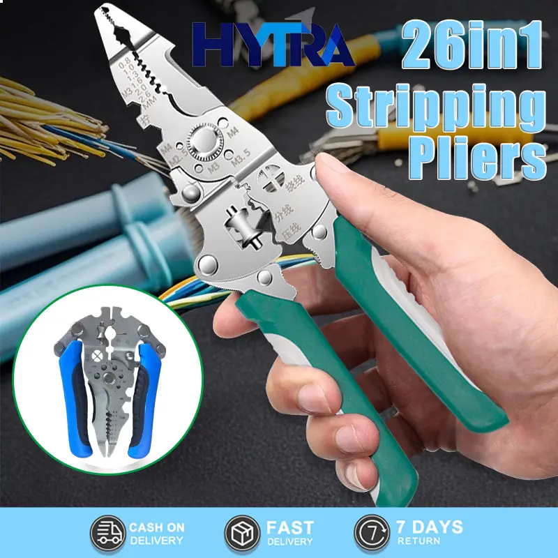 Tang Serbaguna Bahan Krom Vanadium Pemotong Pengupas Kabel Anti Shock Alat Perbaikan Multiguna