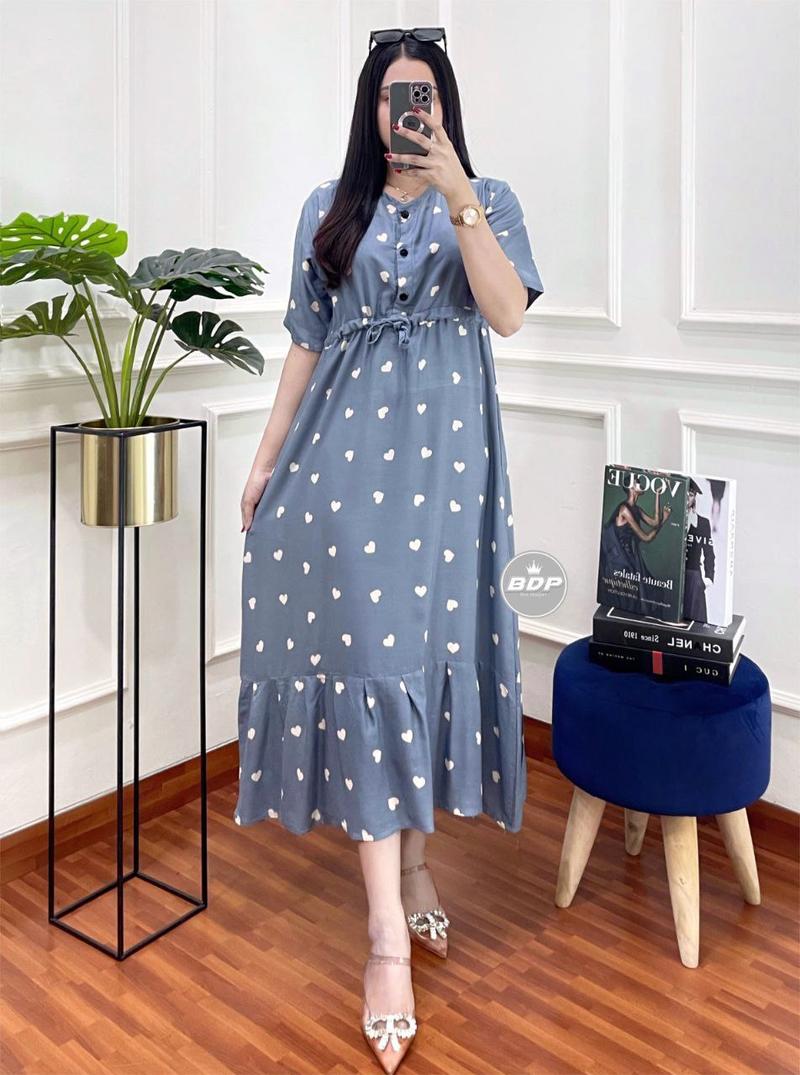 Product Introduction of DASTER HARIAN-Daster Premium Model Lowo LD 130 cm Bahan Rayon Adem Resleting Depan Busui Bumil Daster Ibu Ibu 8