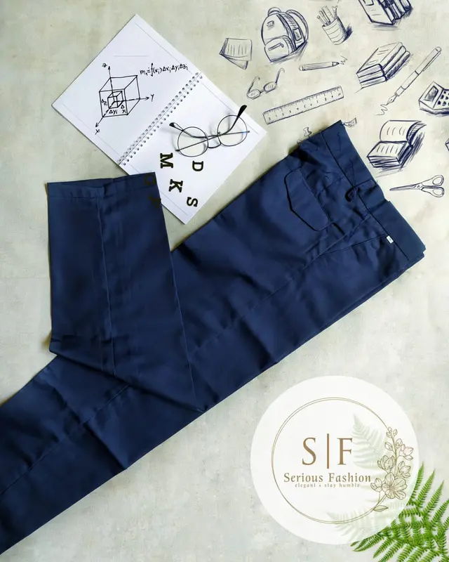Celana Seragam Sekolah Panjang Warna Biru SMP/MTS termurah 5