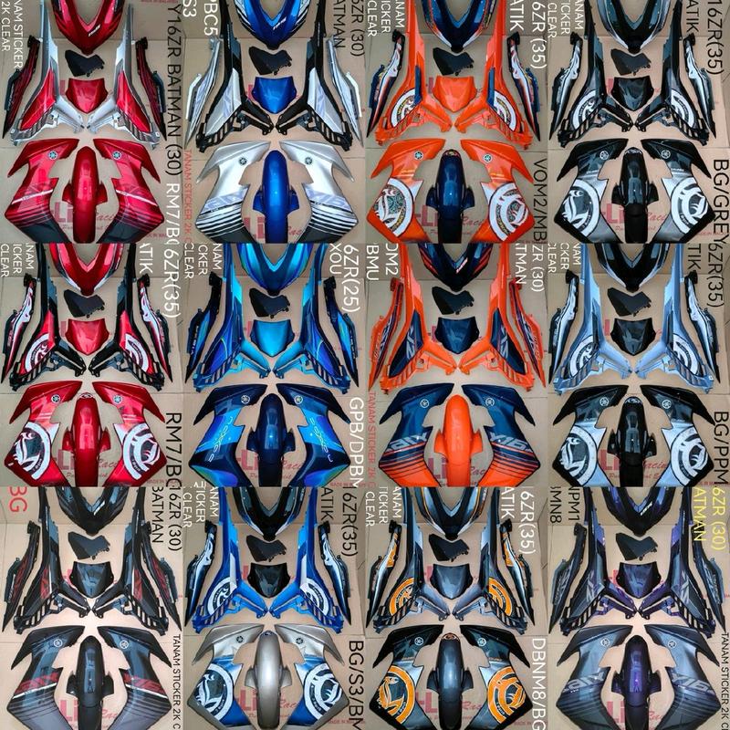 Coverset Cover Set (HLD RACING) Yamaha Y16 Y16ZR (Tanam Sticker ...